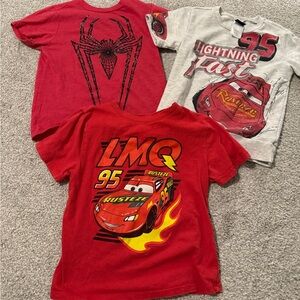 Spider-Man + Cars boy tshirts